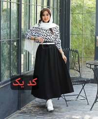 تصویر ست شومیز و دامن طرحدار کد ۲۸۶۸ 