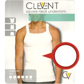 تصویر زیرپوش مردانه خشتی clevent رنگ سفید نخ 100% کد :u106 