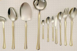 تصویر سرویس ۲۴ نفره قاشق چنگال لب طلایی دهنه اروپایی (کپی) 