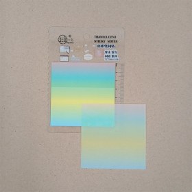 تصویر پست ایت شفاف طرحدار 7/5*7/5 