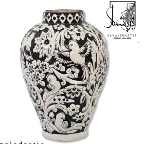 تصویر گلدان رومیزی مشکی 