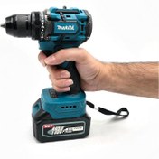 تصویر دریل شارژی ماکیتا مدل 11-063 با دو باتری ۱۱۸ ولت براشلس 