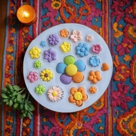 تصویر قالب سیلیکونی گل خمیری 