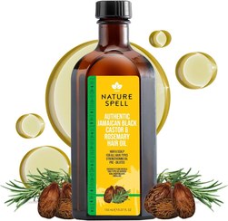 تصویر روغن مغذی مو کرچک سیاه و رزماری نیچراسپل Naturespell Jamaican black castor oil with rosemary