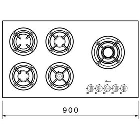 تصویر اجاق گاز بیمکث مدل شیشه 2103 