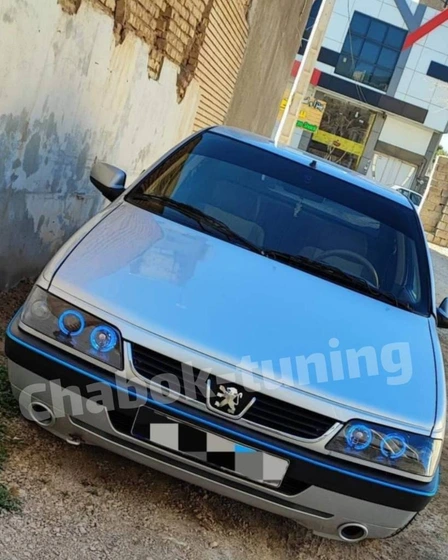 خرید و قیمت چراغ جلو پژو 405 طرح گلس آبی داخل مشکی | ترب