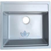 تصویر سینک ظرفشویی گرانیتی توکار تک لگن سایز 50 در 45 طوسی لوتوس Built-in granite sink, single basin, 50 x 45, Lotus brand, gray