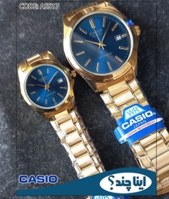 تصویر ست ساعت زنانه و مردانه کاسیو طلایی CASIO کد ASS17 