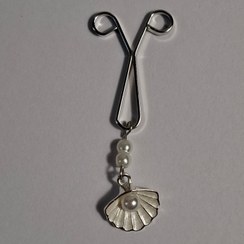 تصویر گیره روسری آویز صدفی 