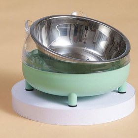 تصویر ظرف پایه دار شیب دار با کاسه استیل ویلیام Four legged Cat Bowl