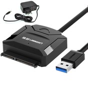 تصویر تبدیل USB 3.0 به SATA یوگرین مدل CR108 بهمراه آداپتور UGREEN SATA to USB 3.0 Adapter Cable