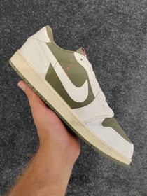 تصویر کفش نایک تراویس اسکات کاکتوس جک سفید سبز Nike travis scott cactus jack white green