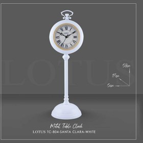 تصویر ساعت رومیزی فلزی لوتوس SANTA CLARA کد TC-804 رنگ LOTUS - SANTA CLARA Metal Clock Code TC-804