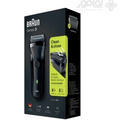 تصویر ریش تراش براون مدل 300S با تکنولوژی برش مستقیم و ضد آب 