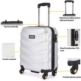 تصویر چمدان نشنال جئوگرافیک مدل ARETE سایز متوسط - مشکی ا National Geographic luggage ARETE model National Geographic luggage ARETE model