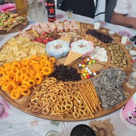 تصویر سینی مزه گرد دوسـایـز بـزرگ 70*70 