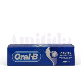 تصویر خمیر دندان اورال بی مدل cavity protect mint حجم 100 میلی لیتر Oral B cavity protect mint toothpaste 100ml