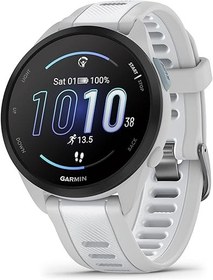 تصویر GARMIN Sports Watch Forerunner 165 Mist Grey Whitestone | GPS Running Smartwatch with Amoled and Touchscreen Display | 11 Days of Battery Life in... 