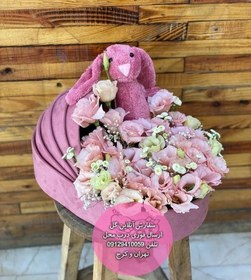 تصویر دسته گل و کیک تولد برای جشن تولد بچه‌ها 