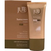 تصویر کرم ضد آفتاب Spf50 ژوت بدون رنگ مناسب پوست چرب 40 میل ا Jute Spf50 Sunscreen Cream For All Skin Types 40ml Jute Spf50 Sunscreen Cream For All Skin Types 40ml