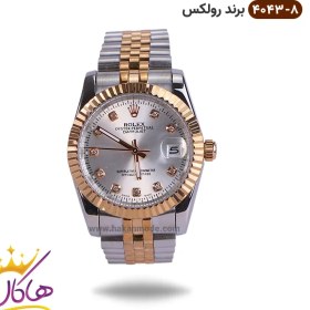 تصویر ساعت رولکس دیجاست نقره ای رزگلد | 4043/8 rolex 