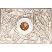 تصویر زیر بشقابی مستطیل طلایی pvc 