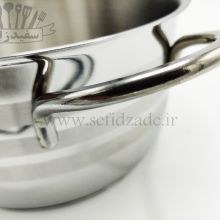 تصویر قابلمه استیل سایز 18 دستی لوکس Destilux Steel pot Destilux size 18