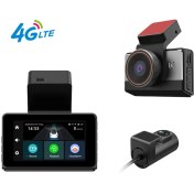 تصویر دوربین ثبت وقایع خودرو P83 دو لنز ۴G با GPS 