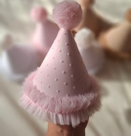 تصویر کلاه تولد کد ۳۰۶۷ - کرم 