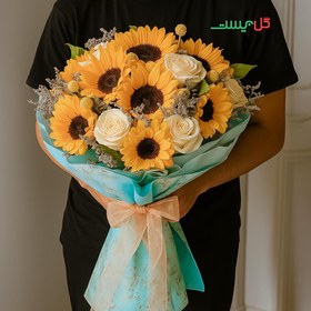 تصویر دسته گل تولد مدل گلاریس 