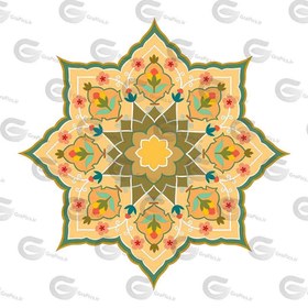 تصویر وکتور تذهیب و اسلیمی کد 510 