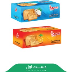 تصویر بیسکوئیت خانواده درنا (نارگیلی و پرتقالی) Dorna Family Biscuit (Coconut & Orange)