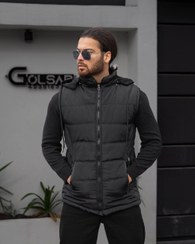 تصویر پافر کلاهدار مردانه مشکی شیک 