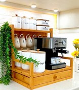 تصویر کافی بار چوبی کشودار مدرن 