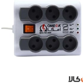 تصویر محافظ و چند راهی برق امگا مدل P6000 - 3 متر OMEGA Power Protection p6000