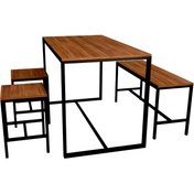 تصویر میز ناهارخوری 4 نفره - مدل D301-4 - طرح چوب ا D301-4 - Dinning Table D301-4 - Dinning Table