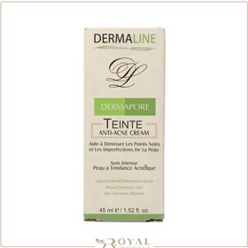 تصویر کرم ضد جوش رنگی درمالاین 45 میلی لیتر Dermaline Anti Acne Cream 45 ml