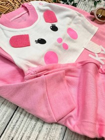 تصویر ست نوزادی بلوز و شلوار طرح اسب تک شاخ سایز ۳ تا ۶ ماه 