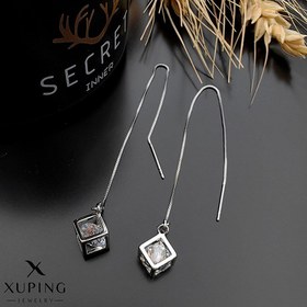 تصویر گوشواره میخی مکعب الماس 