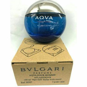 تصویر تستر ادکلن بولگاری آکوا آتلانتیک Bvlgari Aqva Atlantiqve Bvlgari Aqva Pour Homme Atlantiqve Eau De Toilette Tester for Men 100ml