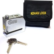 تصویر قفل دیسکی موتور سیکلت کهن مدل نهنگی 