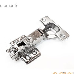 تصویر لولا کابینت ساده چهار پیچ 