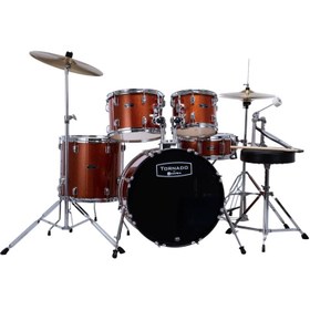 تصویر Mapex Tornado Studio Full Drum Kit – Orange Sparkle 