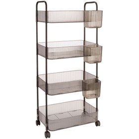 تصویر ترولی کوچک مدل ۴ طبقه چرخدار - دودی 