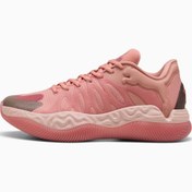 تصویر کتونی والیبال بسکتبال هندبال پوما هالی برتون۱ مسترکوالیتی رنگ صورتی Puma haliburton 1 کپی Puma haliburton1 Blissful Poppy Pink-Rose Dust