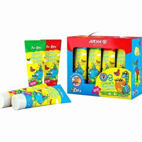 تصویر رنگ انگشتی8رنگ تیوپی آریا 7014*24عدد* 