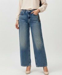 تصویر شلوارجین زنانه مدل بگ برند Bershka کد 2678 