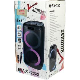 تصویر اسپیکر بلوتوثی قابل حمل وانمکس مدل MAX-750 ا Vanmaax MAX-750 Wireless Speaker Vanmaax MAX-750 Wireless Speaker