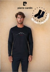 تصویر ست پیژامه مردانه فاق نرمال آستین بلند راسته | پیر کاردین Pierre Cardin OL.PC.6101.001 