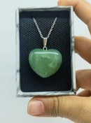 تصویر قیمت وخرید مدال آونتورین سبز/ قلب ۲۵ میل تپل/ کیفیت بالا 